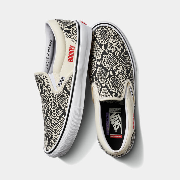 Vans snakeskin 2025 slip on sneakers