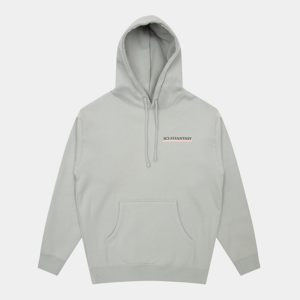 SCI-FI FANTASY LOGO HOODIE - HEATHER GREY - PLA Skateboarding